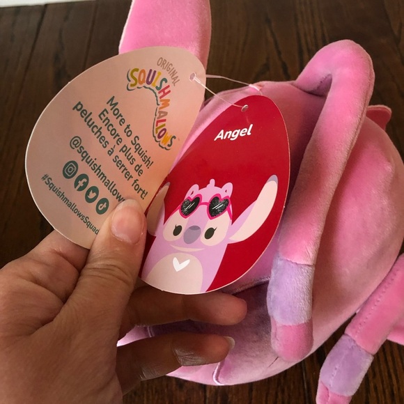 Squishmallows x Disney Bundle: 7” Stitch and Angel w/Heart Sunglasses - NWT! - Picture 6 of 13